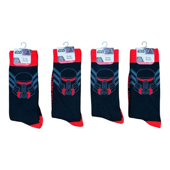 Disney x Star Wars Jedi Fallen Order Crew Socks - One Size - 4 Pairs - Picture 1 of 4